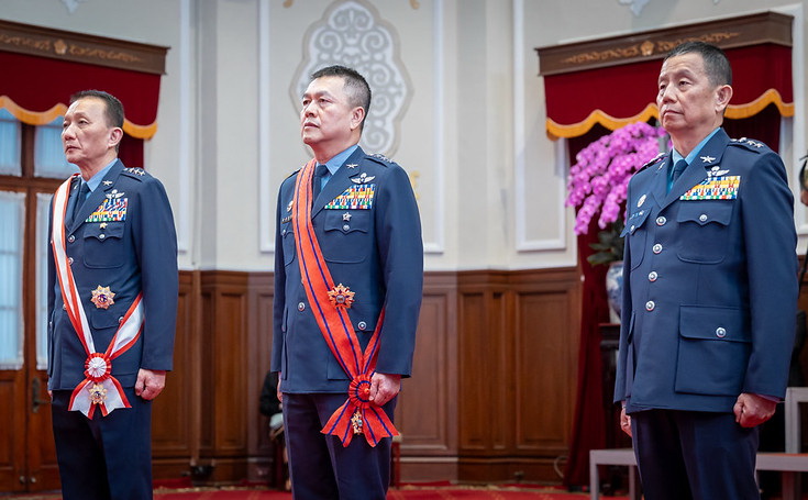 國軍高階幹部授勳授階 賴總統期續為空軍帶來現代化 堅實國軍戰力