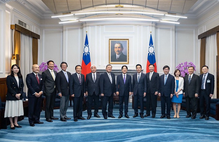 接見日本國會議員訪團 賴總統盼共同守護民主自由 維持區域和平穩定