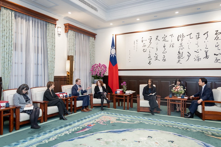 賴總統接見布魯金斯研究院訪問團 盼共同扮演正面力量促進全球繁榮
