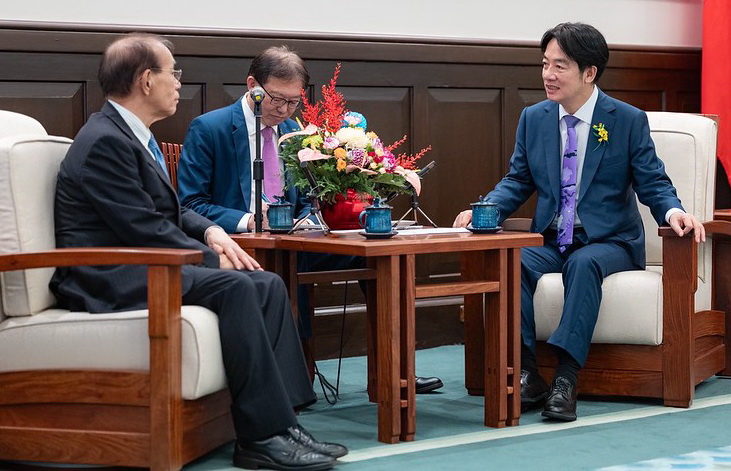接見日台交流協會理事長 賴總統盼與日美等理念相近國家攜手合作