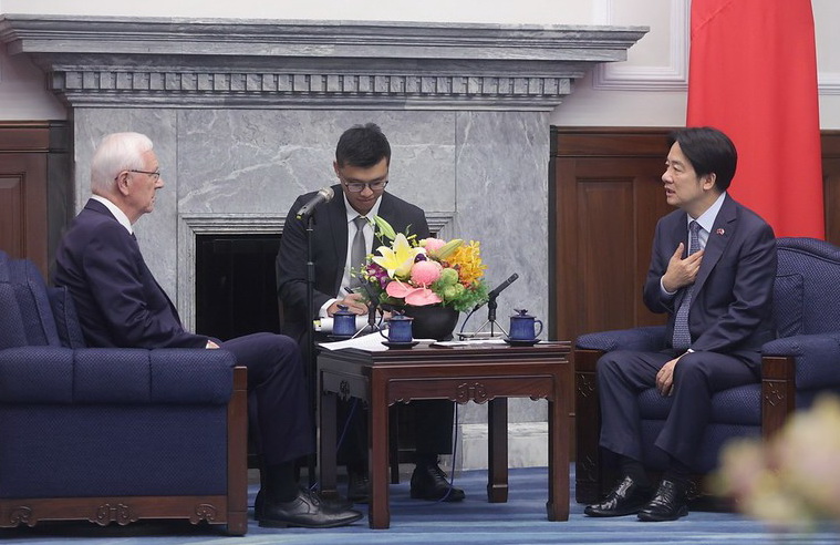賴總統接見捷克參議院訪團 盼在各領域深化合作 共創彼此繁榮發展