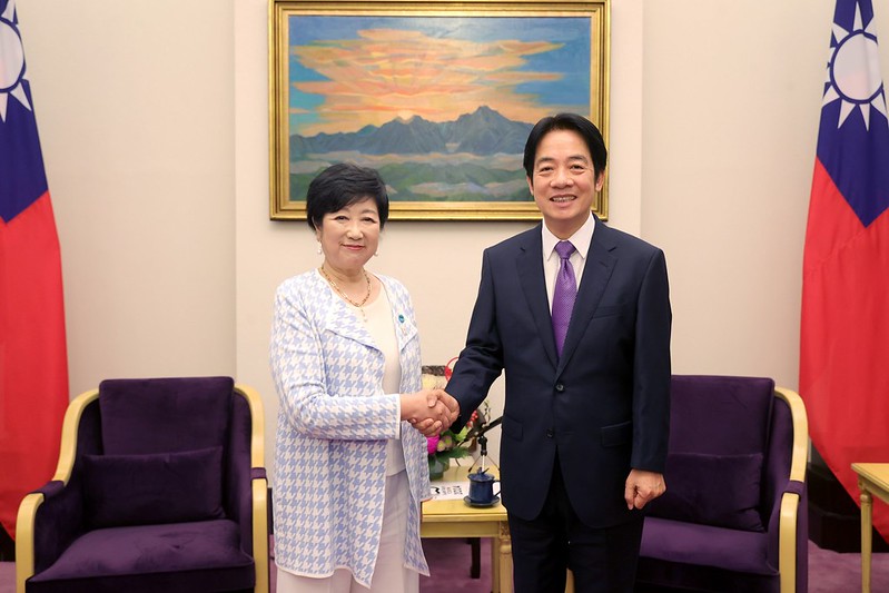 接見日本東京都知事 賴副總統盼在區域和平及經濟繁榮上共創雙贏