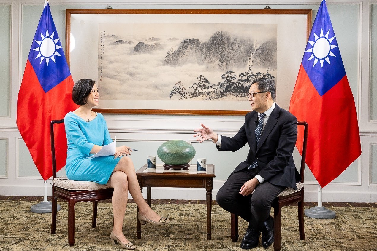 陳明祺接受彭博電視專訪 說明台美貿易談判進展及我方政策立場與展望