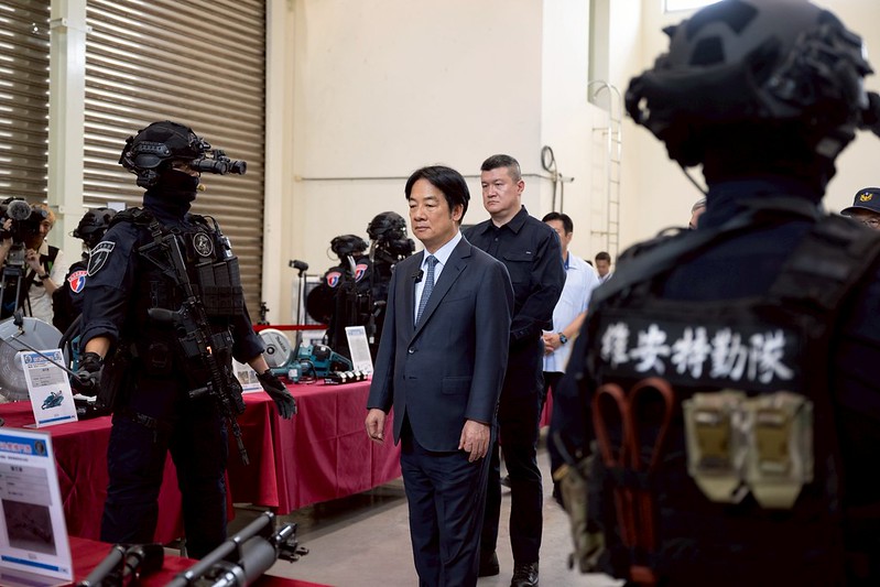 賴總統視導反恐訓練中心 勉同仁精實訓練 捍衛社會治安確保國人安全