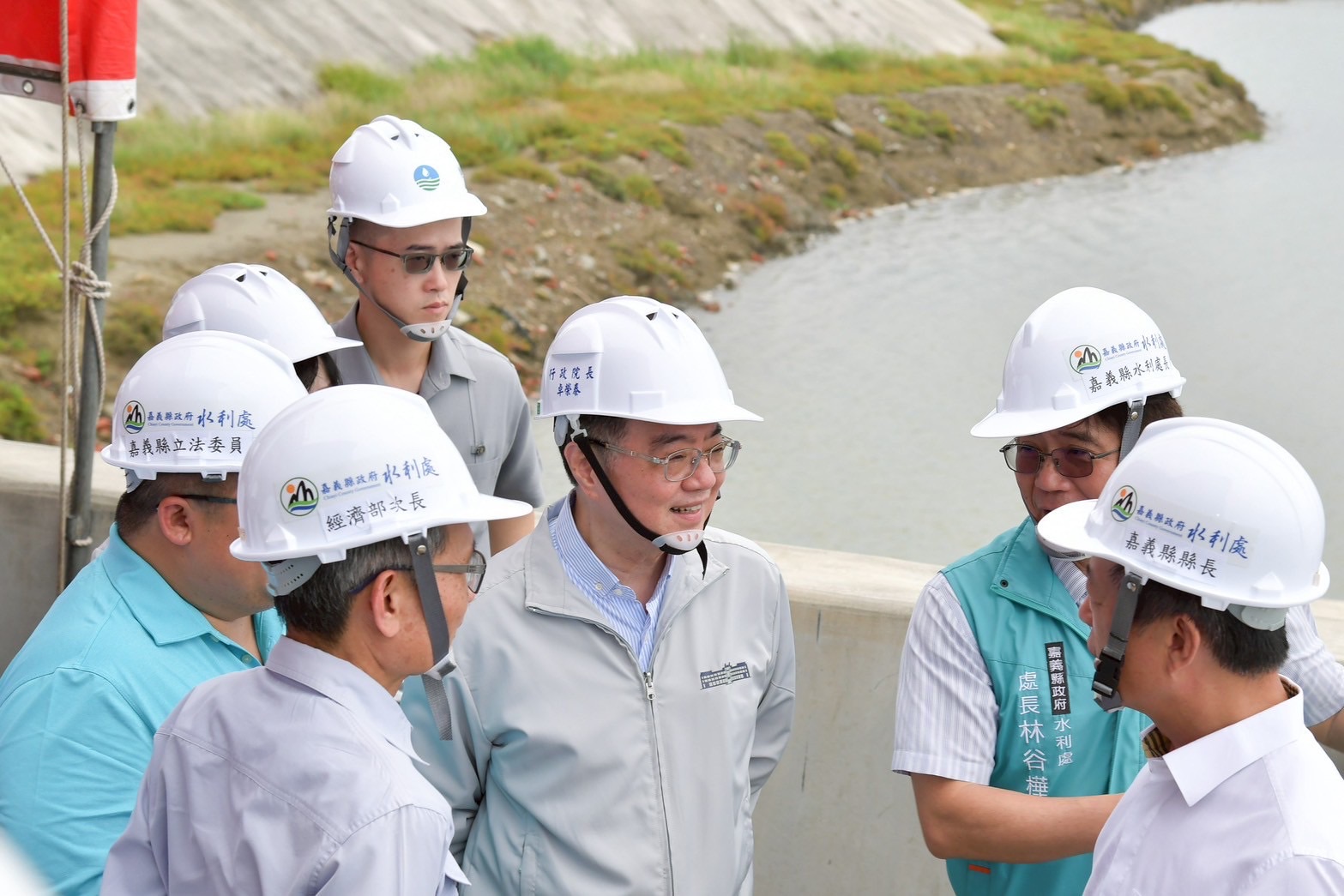 視察嘉義白水湖防汛整備 卓揆：治水工程已見成效 續做各項防汛工作