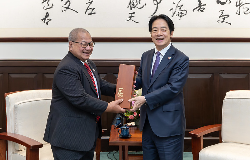 賴總統接見吐瓦魯國會議長伉儷訪團 盼深化邦誼維護太平洋和平穩定繁榮