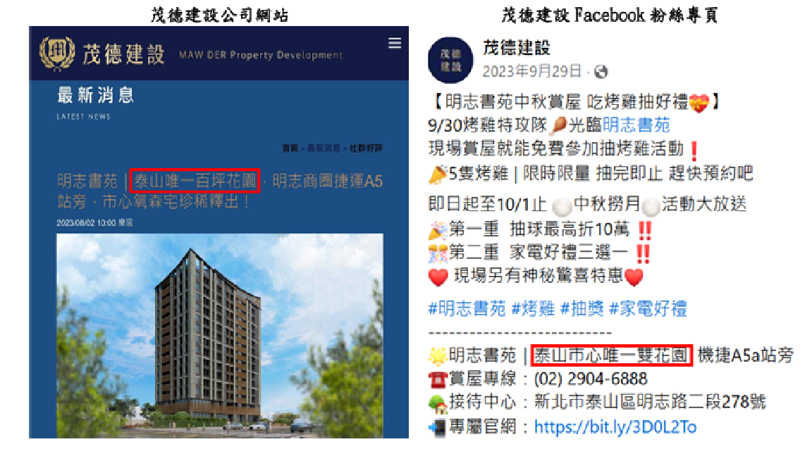 建案廣告宣稱「唯一」與事實不符 建商及行銷公司分別遭罰50萬、25萬元