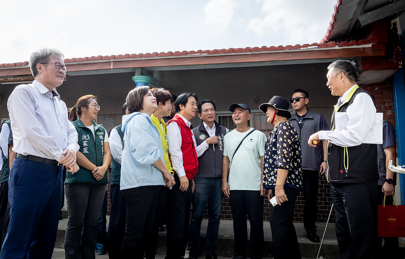 賴總統視察台南丹娜絲風災後重建情形 強調會持續建設讓大家的未來更好
