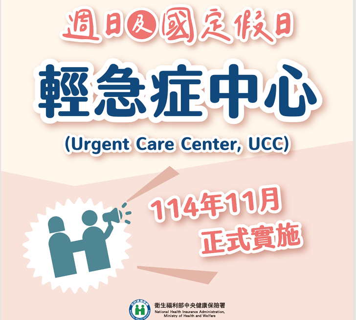健保假日輕急症中心（UCC）啟動 春節加成獎勵確保假日醫療照護不中斷