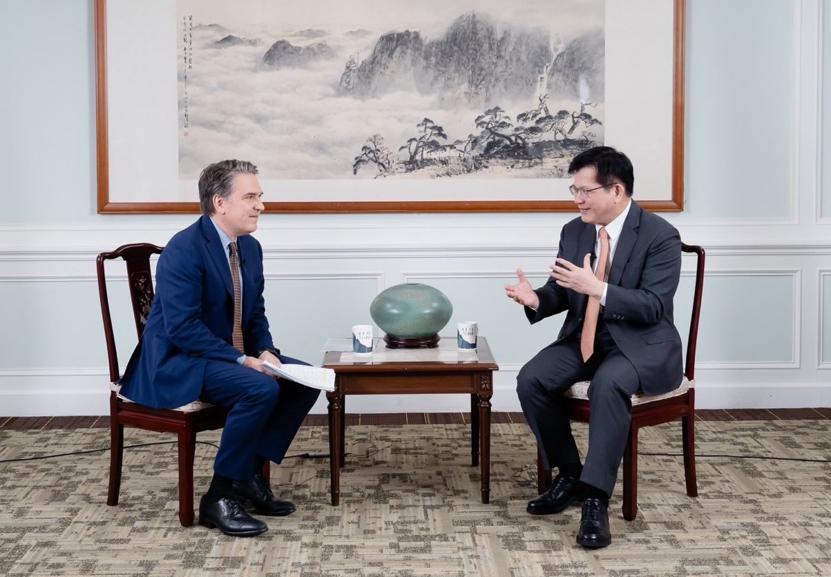 林佳龍接受《彭博電視》專訪 說明日中情勢、台美關係與區域安全等議題