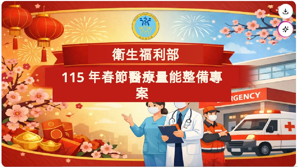 115年春節醫療量能整備專案 卓揆：超前部署 落實「患者分流」等四大策略