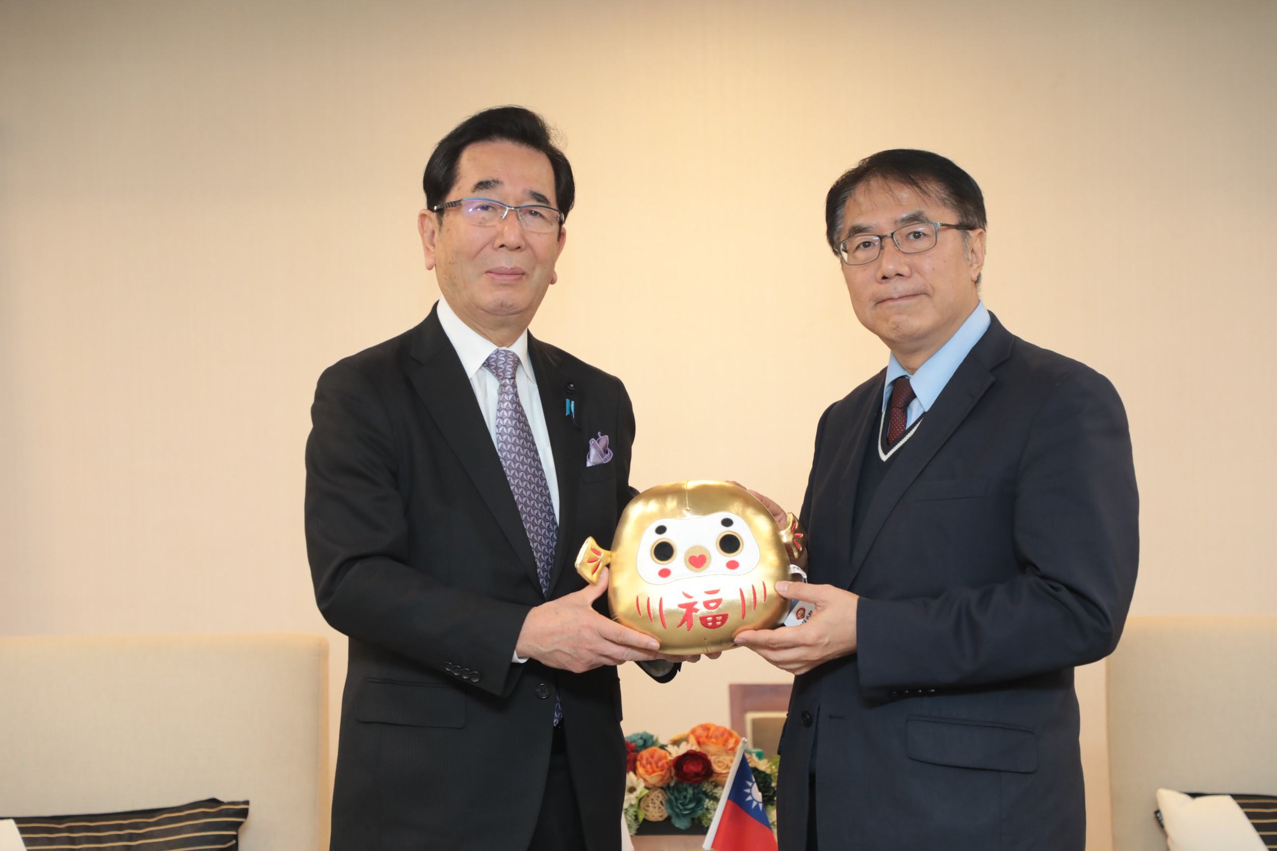 山口縣議會台友好促進會會長島田教明拜會黃偉哲 雙邊交流朝向多元化發展