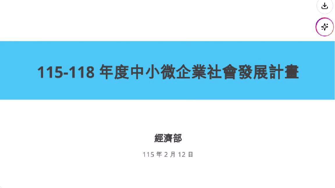 推動中小微企業社會發展計畫 卓揆：透過「四支箭」 成企業轉型最強後盾