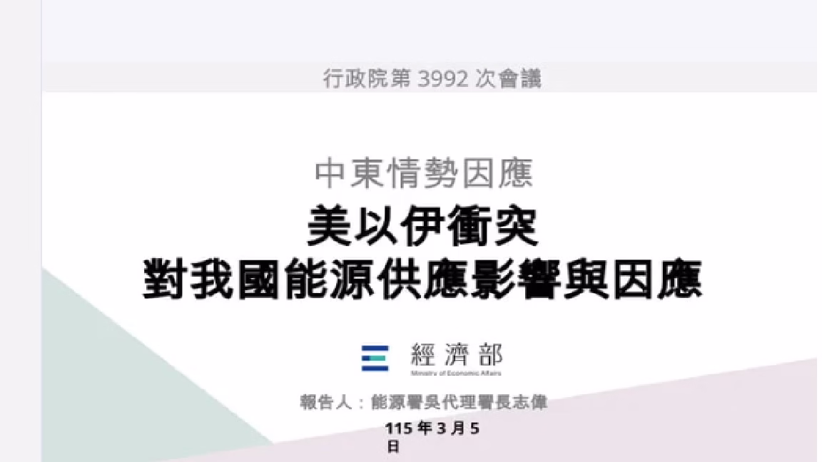 因應中東情勢變化 卓揆：維護在外國人安全 確保金融、能源及物價穩定